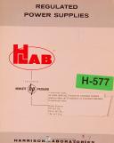 Hewlett Packard-Harrison-Hewlett Packard 6200A, MFG Code D REgulated Power Supply Operations and Electricals Manual 1972-6200A-01